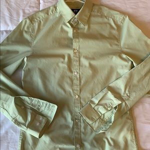 H&M dress shirt, size small, slim fit, light green